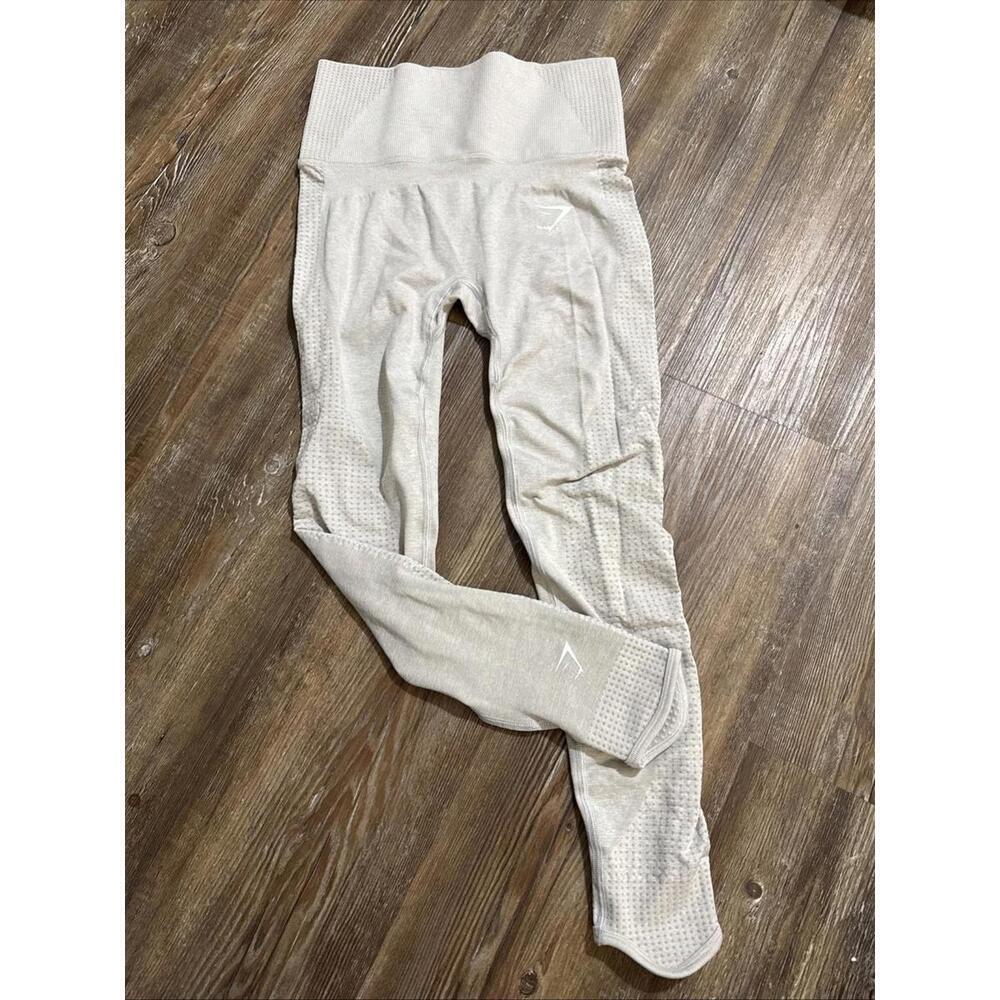 Gymshark Pants GRAY Slimming LOGO POCKET Stretch Workout Womens XS